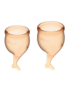 Kubeczek menstruacyjny Satisfyer Feel Secure pomarańczowy